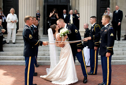ceremonia, ceremonia militar, boda, novios, pase de sables, protocolo, marina, armada, ejercito, guardia civil, boda princesa, espadas, compañeros, novio militar